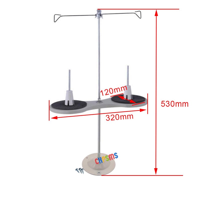 ckpsms Brand - 1SET #228776 2 Spool Thread Stand+Iron Base for Industrial/Household Sewing Machines - Image 2